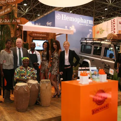 Bild: Die UZARA-Farm - innovativster und originellster Messestand