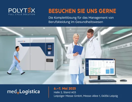 Bild: Polytex Technologies präsentiert digitales Textilmanagement auf der med.Logistica