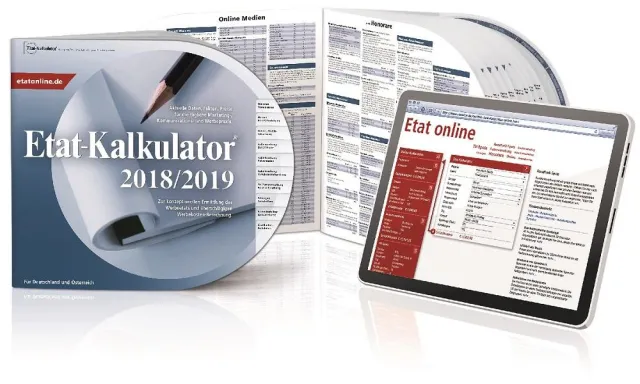 Bild: Der neue Etat-Kalkulator® 2018/2019 - Alle Werbekosten jederzeit im Griff