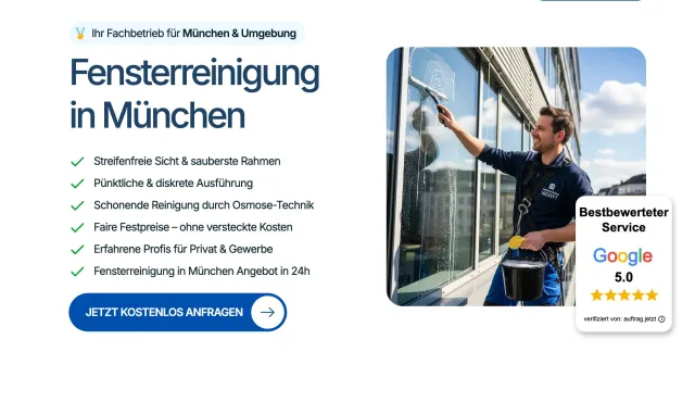 Bild: Münchner Wasserhärte und Altbau: Spezialist für Fensterreinigung in München setzt auf Osmose-Verfahren
