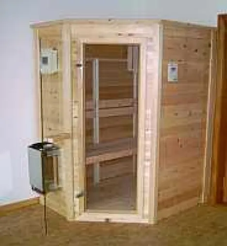 Bild: Eine Sauna oder Infrarotkabine vom Zirbenschreiner