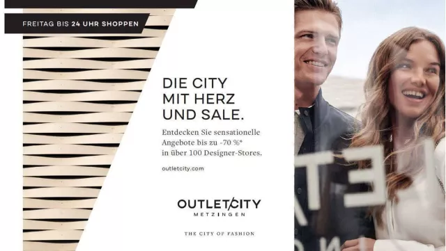 Bild: „City mit Herz und Sale“: Leo Burnett setzt für Outletcity Metzingen die „City of Fashion“ in Szene
