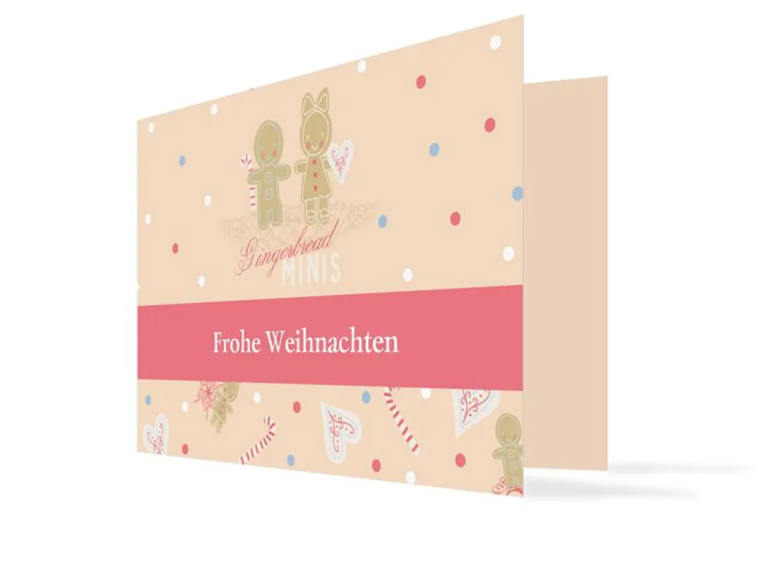 Weihnachtskarte Lebkuchenpaar