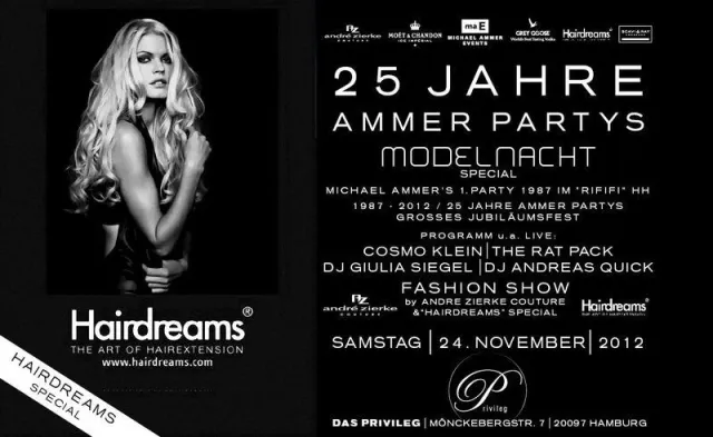 Bild: Hairdreams ist Hauptsponsor beim Hamburger Jubiläumsevent "25 Jahre Ammer Partys"