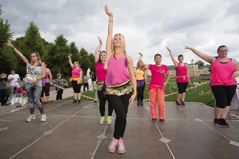 Bild: Fiducia GAD Baden-Marathon - Tanzworkshops beim Familiensamstag in der Messe Karlsruhe