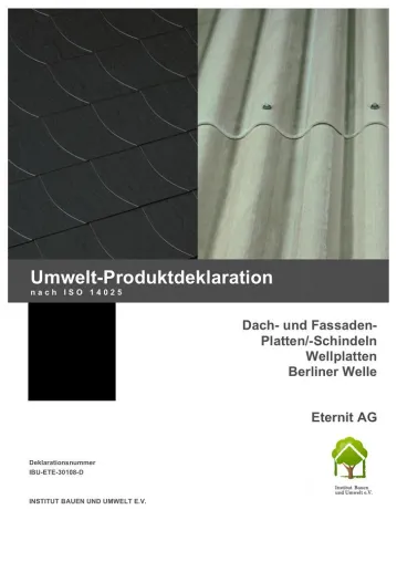 Umwelt-Produktdeklarationen für alle Eternit Produkte - Mit Eternit kann man rechnen Bild: Umwelt-Produktdeklarationen für alle Eternit Produkte - Mit Eternit kann man rechnen