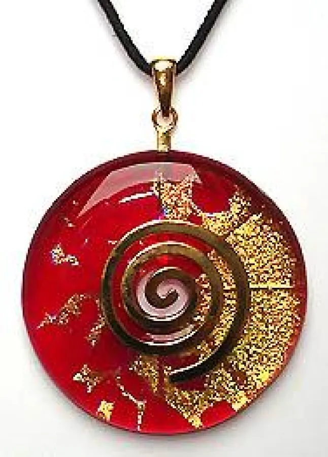 ElfenGlas®-Schmuckstück der Serie CELINE. Spirale aus Sterlingsilber.