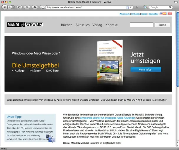 Bild: Mandl&Schwarz mit neuer Website und Verschenkoption