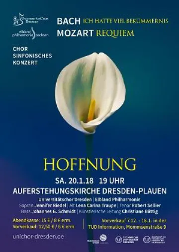 Bild: Konzert „Hoffnung“ / Bach Kantate & Mozart Requiem / Universitätschor Dresden