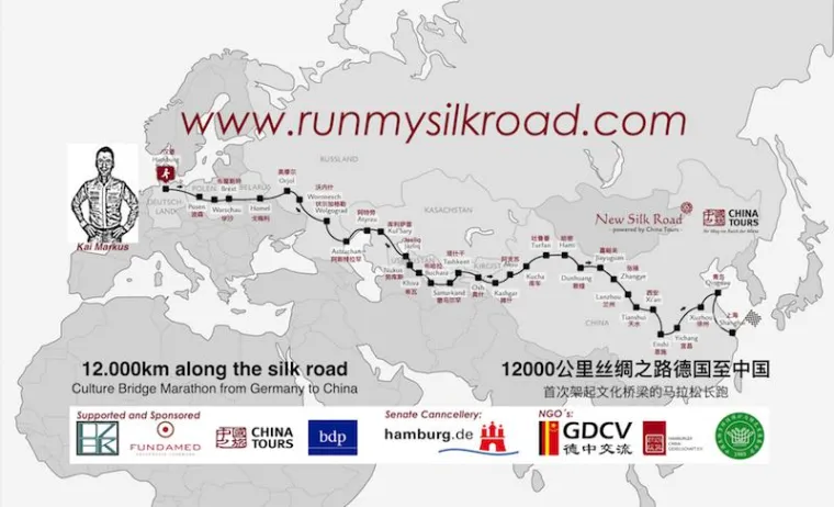 Bild: Kultur-Ultra-Marathon Hamburg-Shanghai – mehr als 12.000 km entlang der Seidenstraße