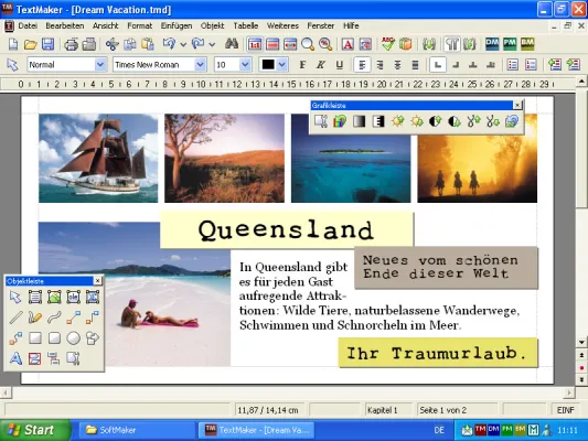 TextMaker 2006 für Windows: Schnell. Kompatibel. Und viel preisgünstiger als Word. Bild: TextMaker 2006 für Windows: Schnell. Kompatibel. Und viel preisgünstiger als Word.