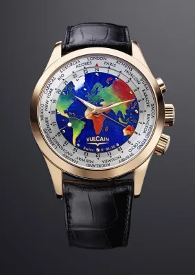 Bild: Die limitierte VULCAIN Aviator GMT  “The World” - Die Welt auf Zeigerdistanz
