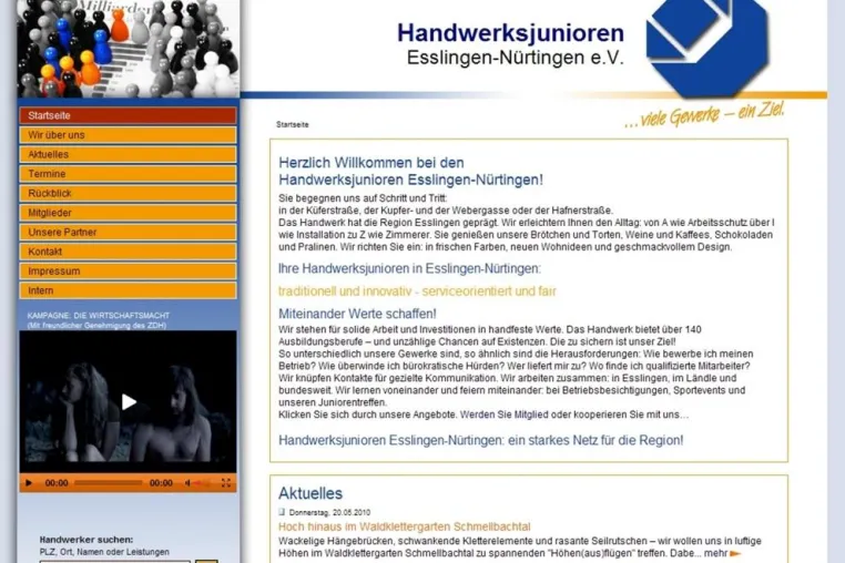 Bild: Frisch ins Netz gegangen: Neuer Auftritt der Handwerksjunioren