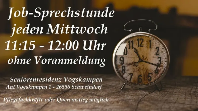 Bild: Schnell und einfach zum neuen Job: Jobsprechstunde Altenpflege - jeden Mittwoch 
