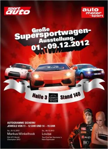 Bild: Essen Motor Show 2012: „auto motor und sport“ und „sport auto“ präsentieren 16 Supersportwagen