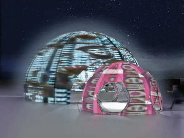 Bild: Mobiles Kino rundum - ZENDOME und Sky-Skan schaffen mobile Projektionslandschaften