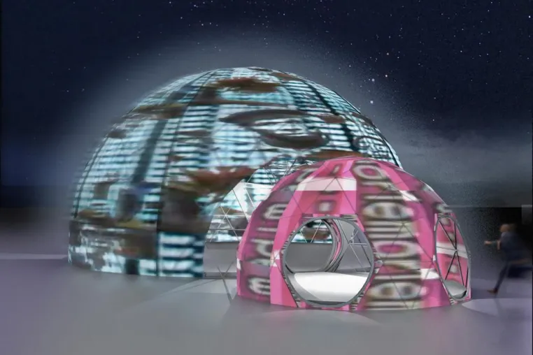 Bild: Mobiles Kino rundum - ZENDOME und Sky-Skan schaffen mobile Projektionslandschaften