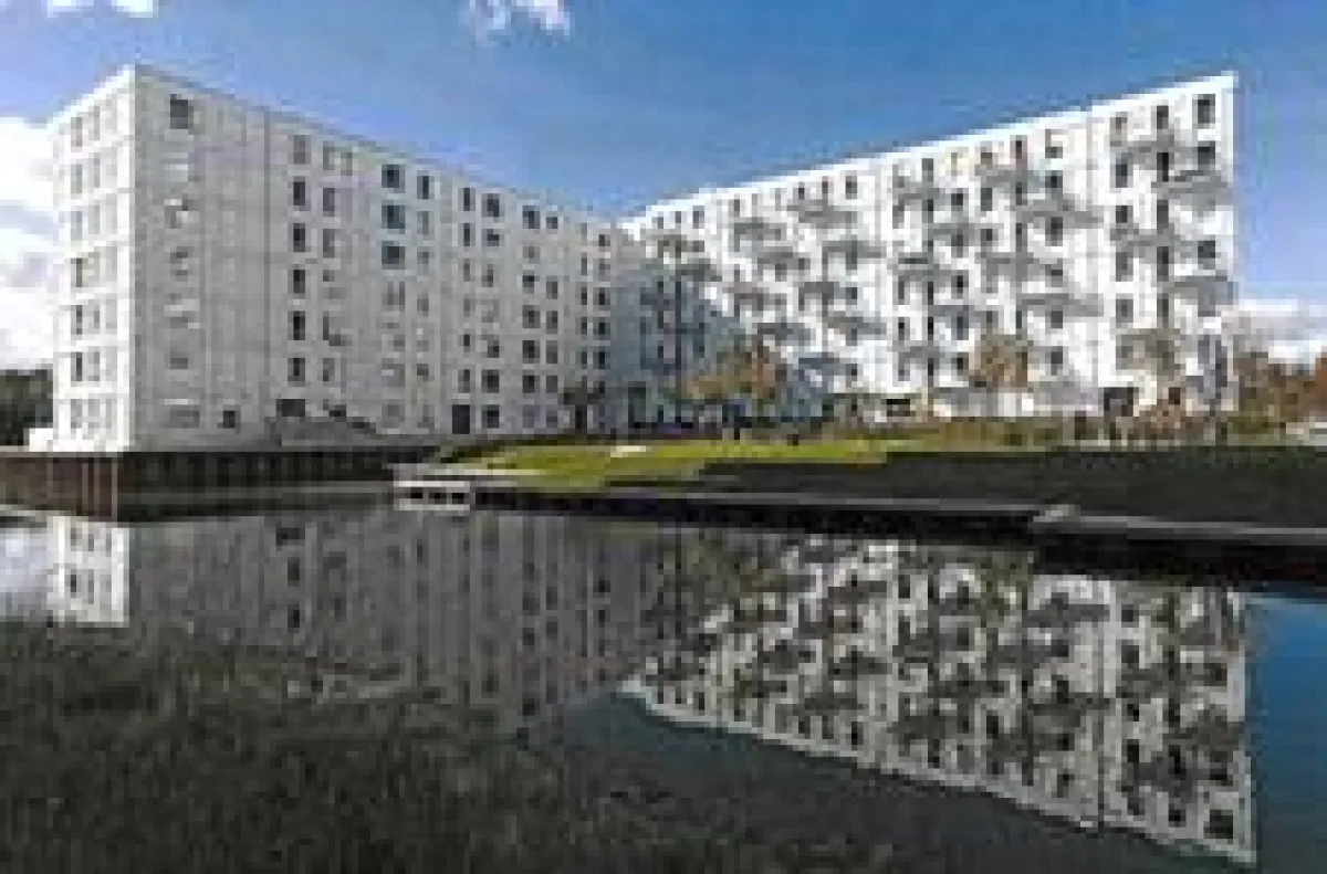 Die neuerrichtete, vollvermietete Wohnanlage „Kanalhuset“ in Søborg/Kopenhagen