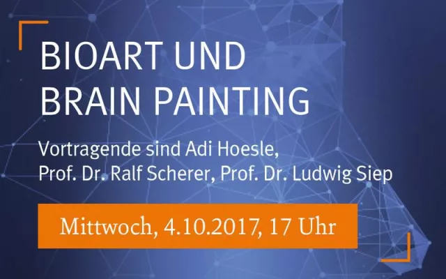 Bild: BIOART UND BRAIN PAINTING. Vortragsveranstaltung am 4.10.2017 in Düsseldorf
