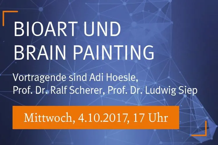 Bild: BIOART UND BRAIN PAINTING. Vortragsveranstaltung am 4.10.2017 in Düsseldorf