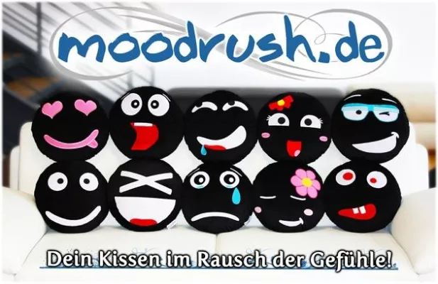 Bild: Ein Jahr moodrush.de - Drei Studenten entwickeln mit Smiley-Kissen Gefühle zum Anfassen