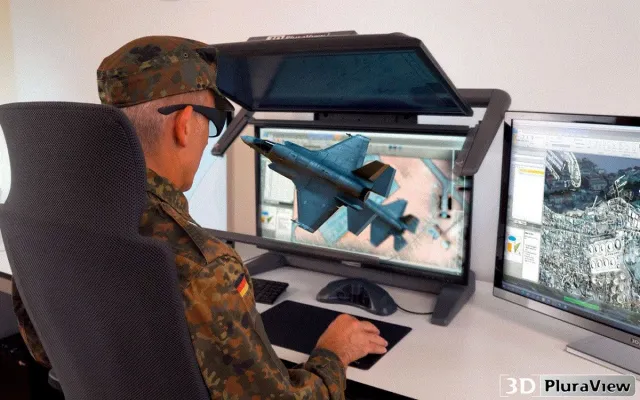 Bild: Stereoskopische Monitore für Militär: Nach NATO-Standard abgeschirmt und verzont