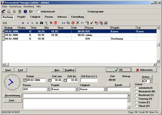 Bild: Personalzeit Manager 1.37.1: Arbeits- und Projektzeiten genau protokollieren