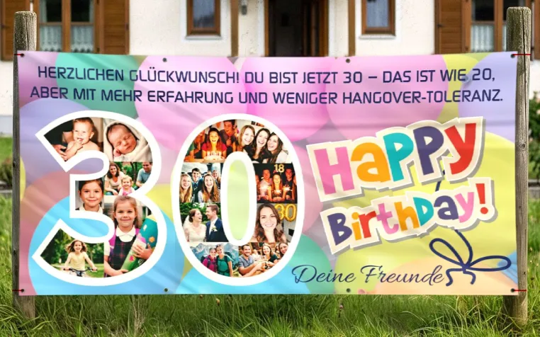 Bild: Alles Gute zum 50er, Franz: Warum an Österreichs Straßenrändern Geburtstagsbanner hängen