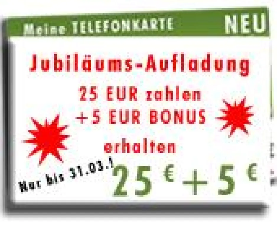 TARACOM OFFICE Telefonkarte - Jubiläums-Aufladung
