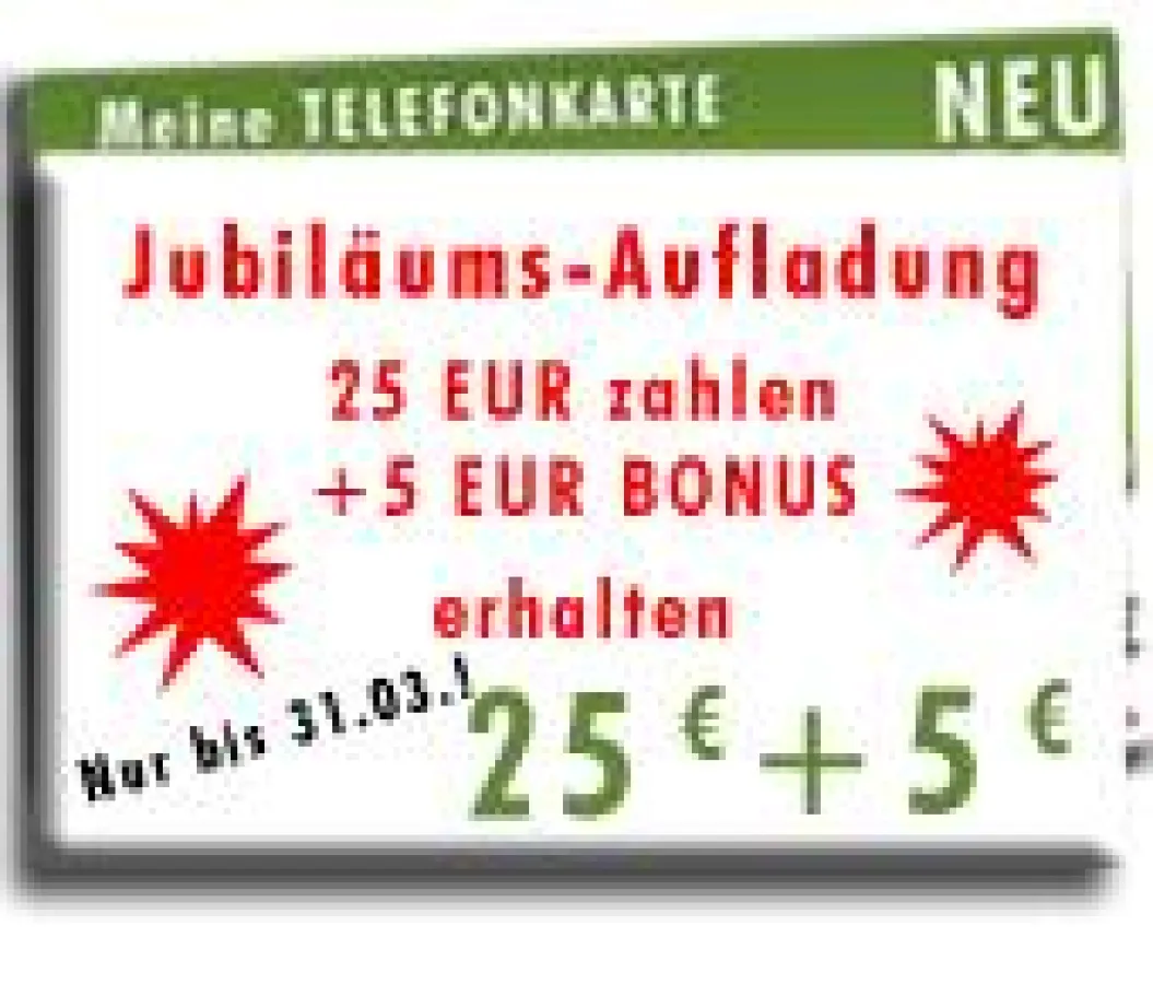 TARACOM OFFICE Telefonkarte - Jubiläums-Aufladung