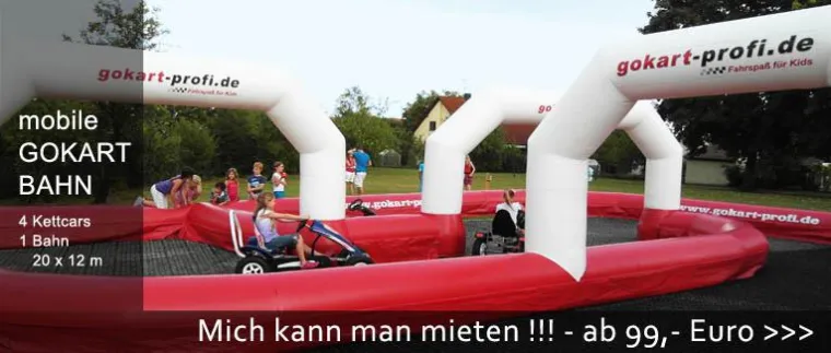 Bild: Mit der mobilen Gokartbahn wird jedes Fest zum Ereignis
