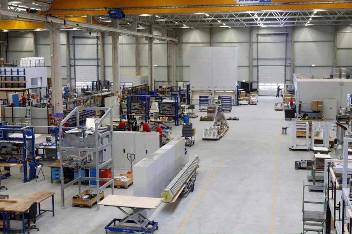 Ein Blick in den Neubau der Brabender Technologie. Quelle: MALORG