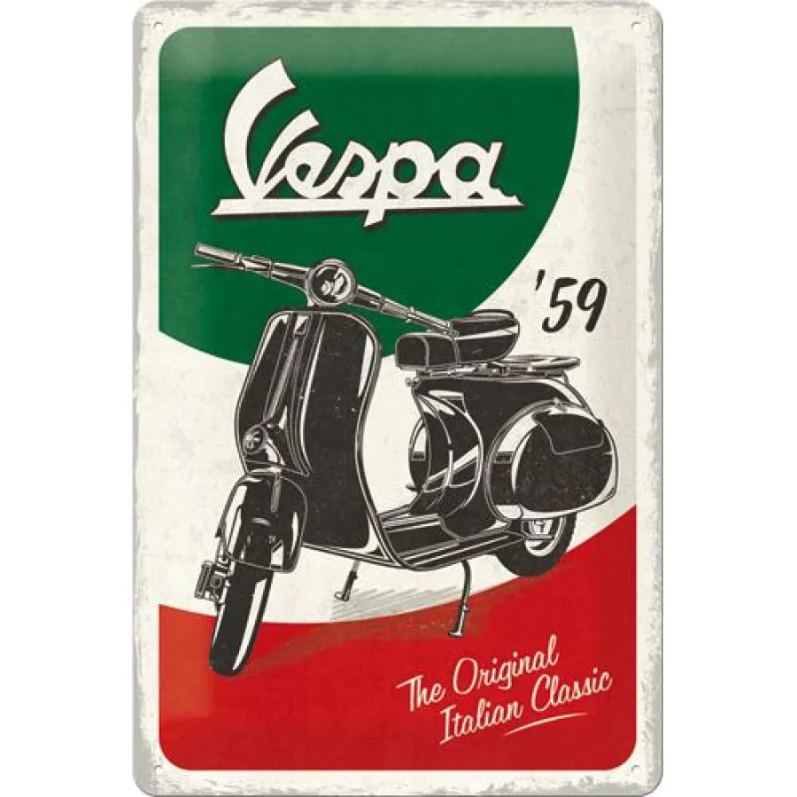 Blechschild Vespa - Dolce Vita mit Nostalgic-Art