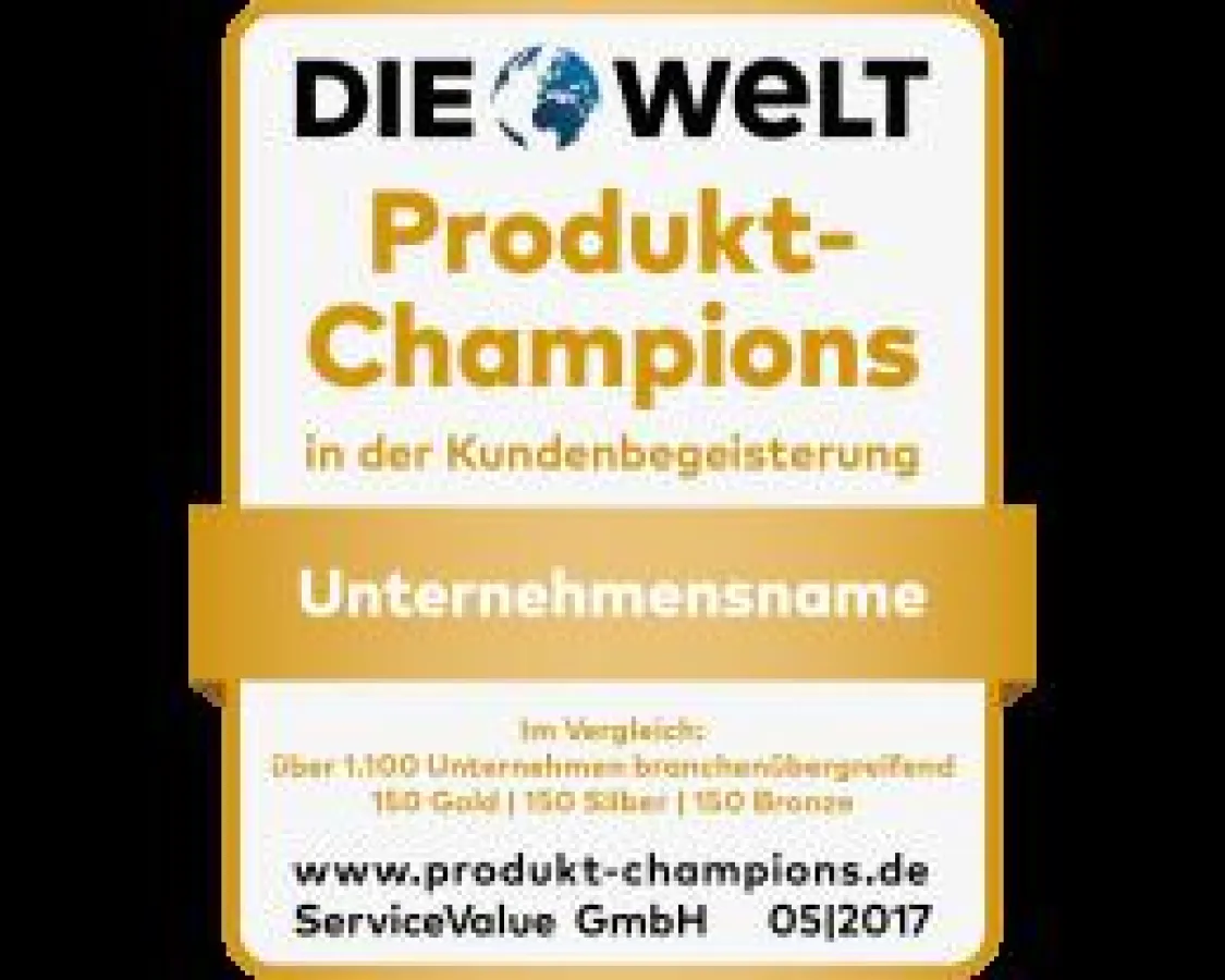 Gütesiegel Produkt-Champions