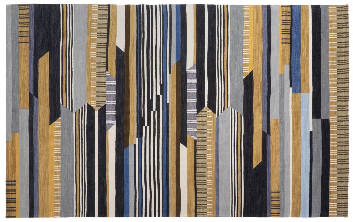 Kelim-Teppich „1923“, nach einem Originalentwurf der Bauhausmeisterin Gunta Stölzl  (© Christopher Farr)