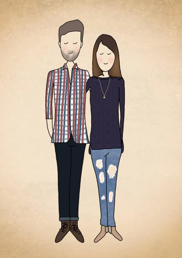 Die Illustraten portraitieren ihre Kunden auf liebevolle, romantische Art.