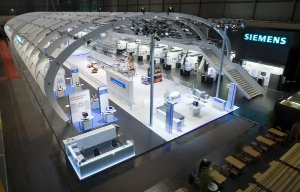 Siemens Messestand auf der Hannover Messe