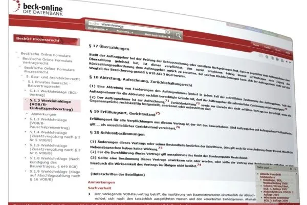 Neue Musterformulare in beck-online Bild: Neue Musterformulare in beck-online