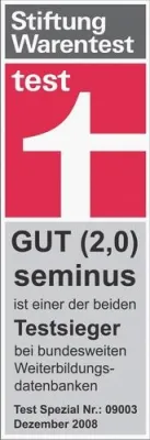 Bild: Stiftung Warentest prüft Weiterbildungsdatenbanken: seminus gewinnt im bundesweiten Vergleich