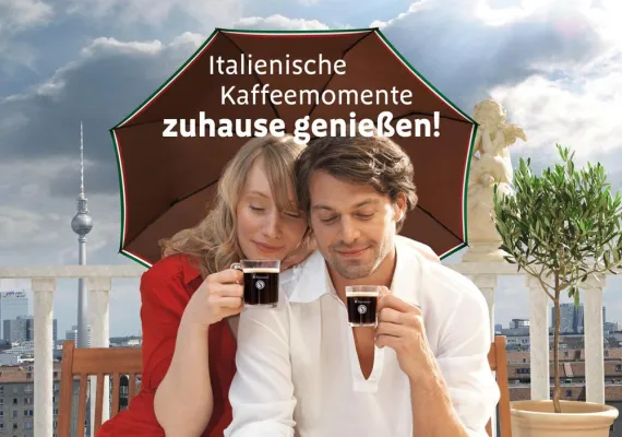 Bild: Die Gefährten schaffen italienische Kaffeemomente am POS für Senseo