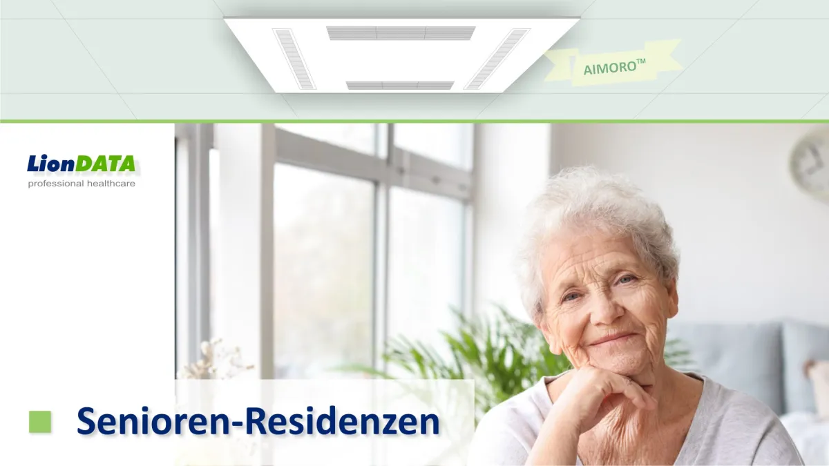 Germicidal lamp system/Aimoro in Seniorenheimen (© Liondata Deutschland)