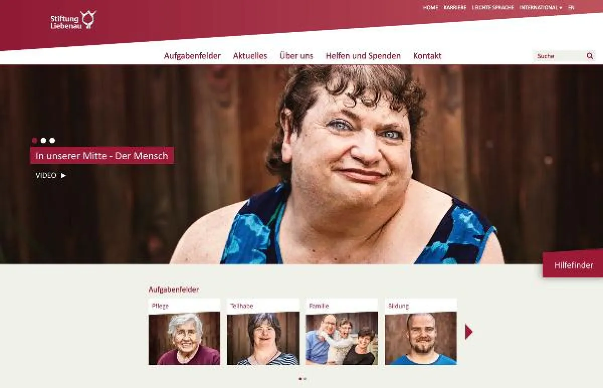 Übersichtlich - informativ - barrierearm: Die neue Webseite der Stiftung Liebenau