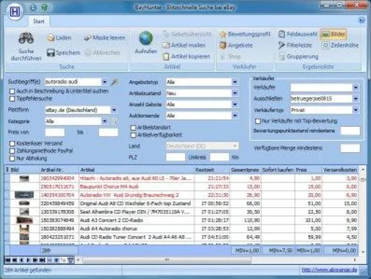 Freeware BayHunter 3.0: Suche bei eBay 500% schneller Bild: Freeware BayHunter 3.0: Suche bei eBay 500% schneller
