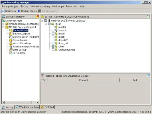 Gratis Online Backup Dienst sichert Microsoft SQL Server Bild: Gratis Online Backup Dienst sichert Microsoft SQL Server