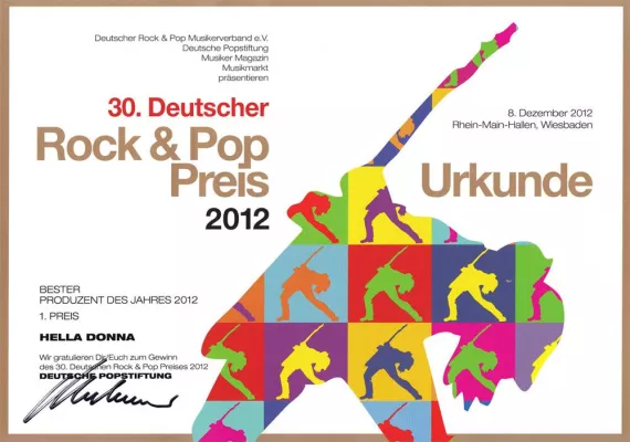 Bild: Hella Donna ergatterte beim 30. Deutschen Rock- und Pop-Preis gleich zwei 1. Plätze