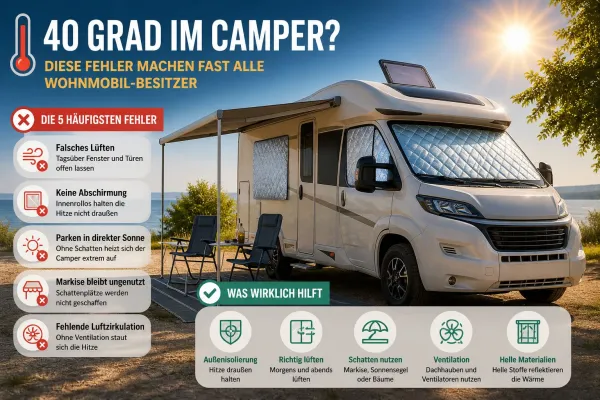 Bild: 40 Grad im Camper? Diese Fehler machen fast alle Wohnmobil-Besitzer