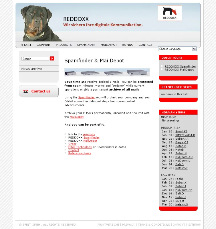 screenshot Startseite www.reddoxx.de