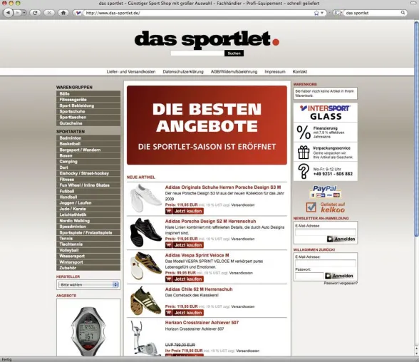 Profi-Sport-Equipment online kaufen - Der Webshop von Intersport Glass Bild: Profi-Sport-Equipment online kaufen - Der Webshop von Intersport Glass