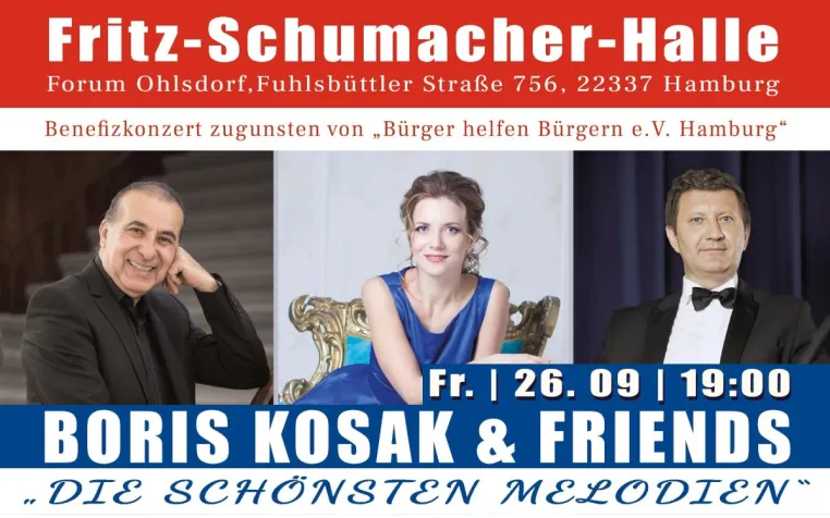 BORIS KOSAK & FRIENDS: Benefizkonzert zugunsten von Bürger helfen Bürgern e.V. Hamburg Bild: BORIS KOSAK & FRIENDS: Benefizkonzert zugunsten von Bürger helfen Bürgern e.V. Hamburg