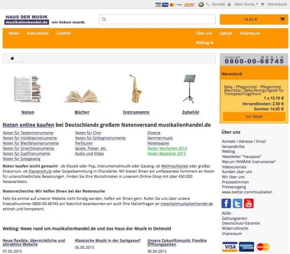 Neue flexible, übersichtliche und attraktive Website für Musiker Bild: Neue flexible, übersichtliche und attraktive Website für Musiker